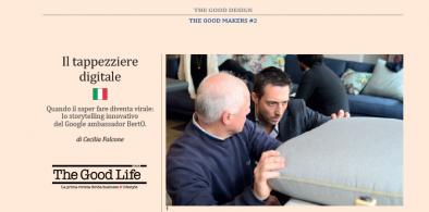 Filippo Berto est le tapissier numérique qui, selon la revue The Good Life Italia