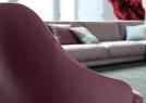 Dossier de fauteuil en cuir rouge Emilia - BertO